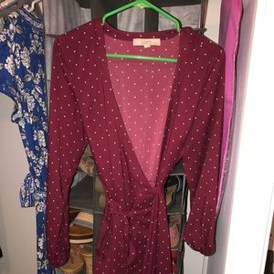 Wrap dress red with stars